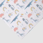 Doodle Animal Fun Patroon Tissuepapier (Detail)