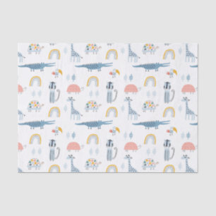 Doodle Animal Fun Patroon Tissuepapier