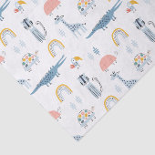 Doodle Animal Fun Patroon Tissuepapier (Detail)