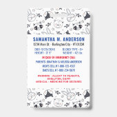 Doodle Animals Schattigee aangepaste moderne foto  Badge (Achterkant)