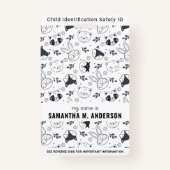 Doodle Animals Schattigee aangepaste moderne foto Badge (Voorkant)