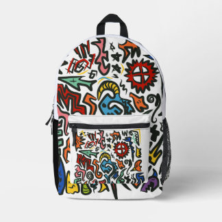Doodle Art Bag Bedrukte Rugzak