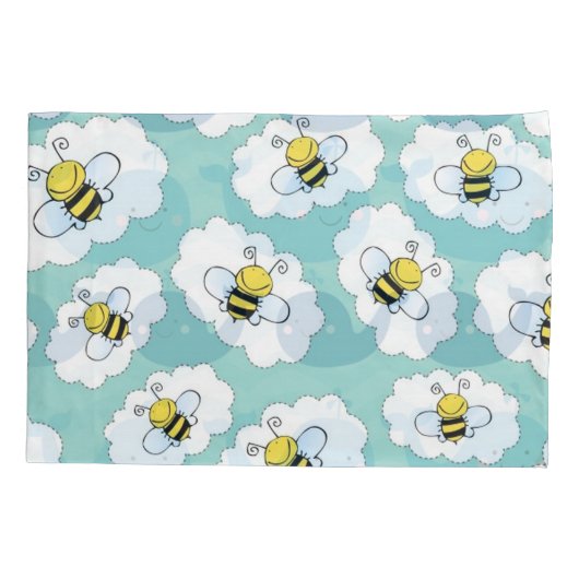 Doodle Art Bumble Bijen Kussensloop (Achterkant)