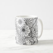 Doodle Art Design nr. 1 op mok van koffie (Voorkant rechts)