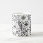 Doodle Art Design nr. 1 op mok van koffie (Center)