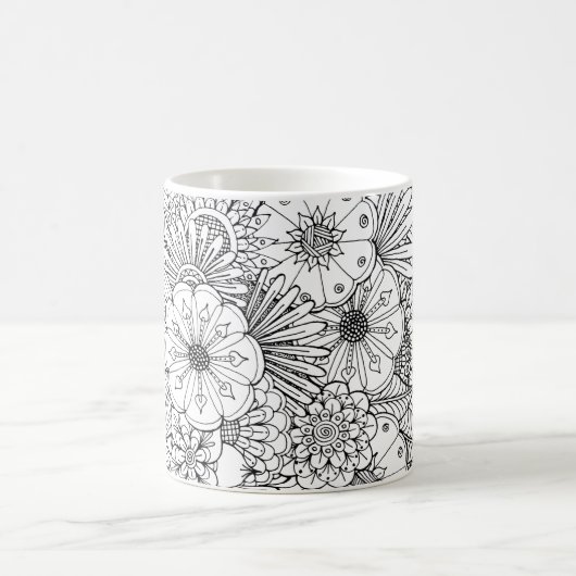 Doodle Art Design nr. 1 op mok van koffie (Center)