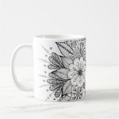 Doodle Art Design nr. 1 op mok van koffie (Links)
