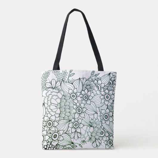 Doodle Art Design on shopping tas (Achterkant)
