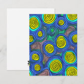 Doodle Art Draaikolken Notitiekaartje (Voorkant / Achterkant)