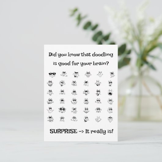 Doodle Art Feestdagenkaart (Staand voorkant)