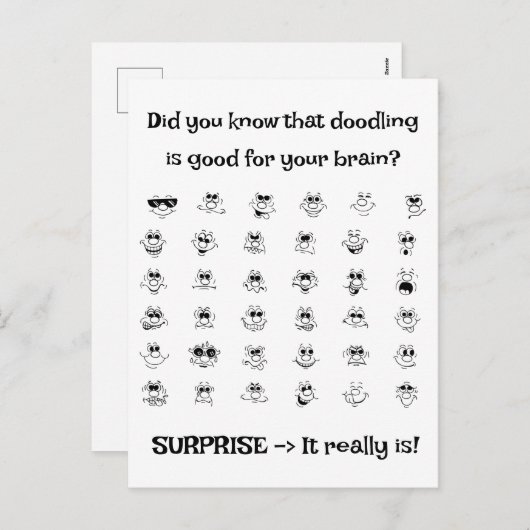 Doodle Art Feestdagenkaart (Voorkant / Achterkant)