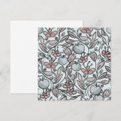 Doodle art floral bedankkaart (Voorkant / Achterkant)