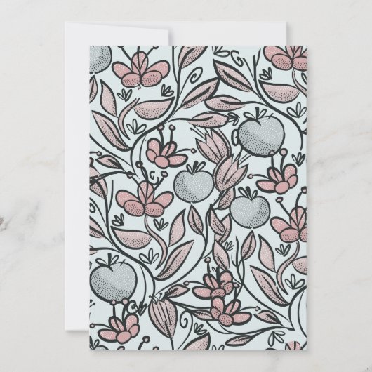 Doodle art floral kaart (Voorkant)
