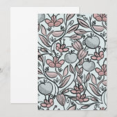 Doodle art floral kaart (Voorkant / Achterkant)