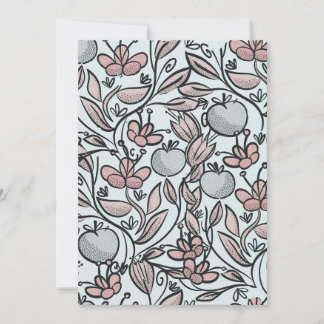 Doodle art floral kaart