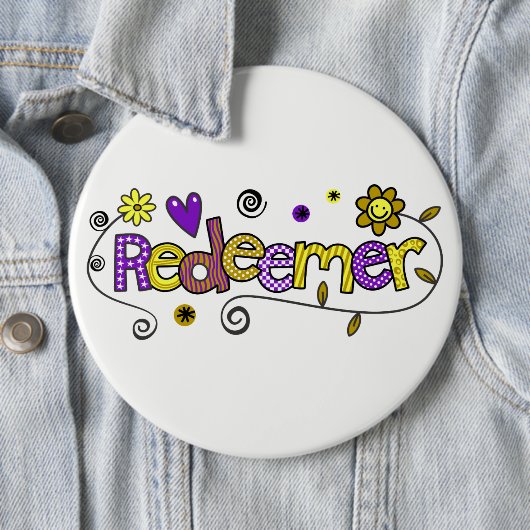 Doodle Art I Redeemer Ronde Button 6,0 Cm (In situ)
