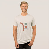 Doodle Art Icon Cool Adults | Mens | Boys Tri-Blend Shirt (Voorkant volledig)
