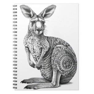 Doodle art Kangaroo Notitieboek