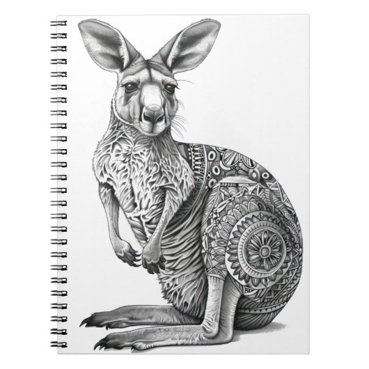Doodle art Kangaroo Notitieboek (Voorkant)