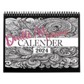 Doodle Art Kleurplaat Bloemen Pagina's Kalender (Hoes)