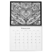 Doodle Art Kleurplaat Bloemen Pagina's Kalender (Feb 2026)
