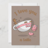 Doodle Art Latte Art Coffee Cute Cartoon Art Kaart (Voorkant)