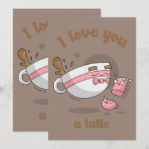Doodle Art Latte Art Koffie Schattige Cartoon Kuns