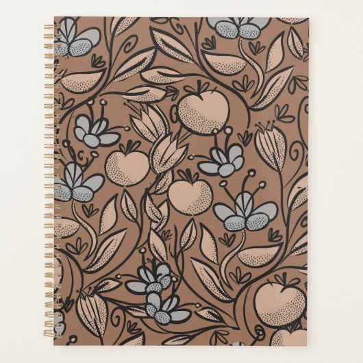 Doodle art mocha planner (Voorkant)
