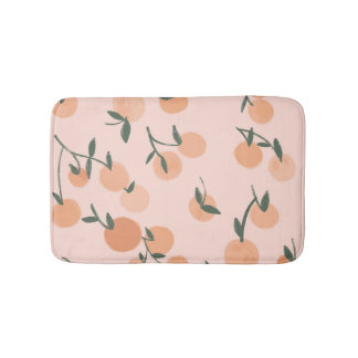 Doodle Art: Oranje kersen  patroon Badmat