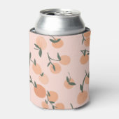 Doodle Art: Oranje kersen  patroon Blikjeskoeler (Blikje Voorkant)