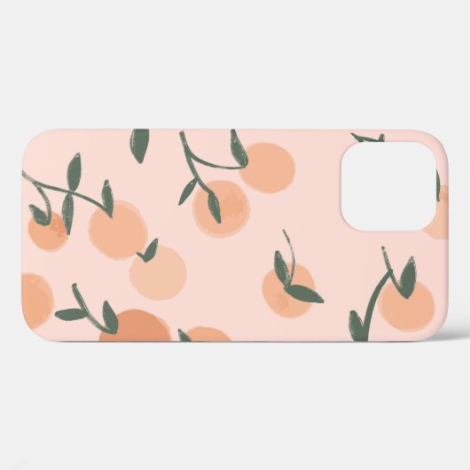 Doodle Art: Oranje kersen  patroon Case-Mate iPhone Case (Achterkant (horizontaal))