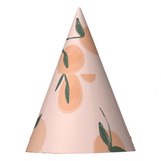 Doodle Art: Oranje kersen  patroon Feesthoedjes (Voorkant)