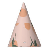 Doodle Art: Oranje kersen  patroon Feesthoedjes (Rechts)