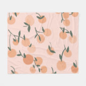 Doodle Art: Oranje kersen  patroon Fleece Deken (Voorkant (Horizontaal))
