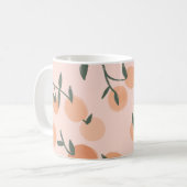 Doodle Art: Oranje kersen  patroon Koffiemok (Voorkant links)