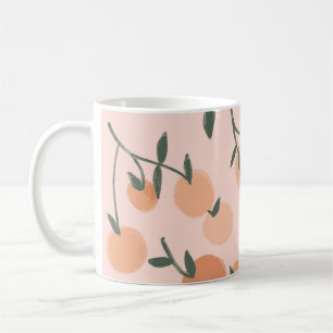 Doodle Art: Oranje kersen  patroon Koffiemok