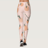 Doodle Art: Oranje kersen  patroon Leggings (Achterkant)