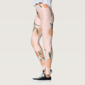 Doodle Art: Oranje kersen  patroon Leggings (Links)