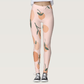 Doodle Art: Oranje kersen  patroon Leggings