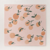 Doodle Art: Oranje kersen patroon Legpuzzel (Horizontaal)