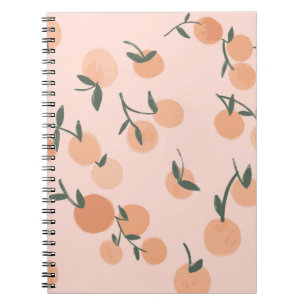 Doodle Art: Oranje kersen patroon Notitieboek