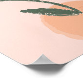 Doodle Art: Oranje kersen  patroon Poster (Hoek)