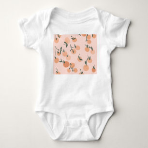 Doodle Art: Oranje kersen patroon Romper