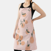 Doodle Art: Oranje kersen  patroon Schort (Insitu)