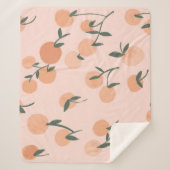 Doodle Art: Oranje kersen  patroon Sherpa Deken (Voorkant)