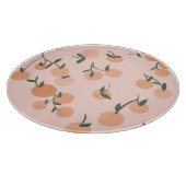 Doodle Art: Oranje kersen  patroon Snijplank (Hoek)