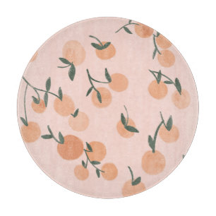 Doodle Art: Oranje kersen  patroon Snijplank