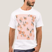 Doodle Art: Oranje kersen  patroon T-shirt (Voorkant)