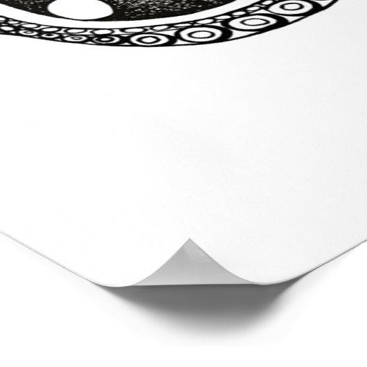 Doodle art owl poster (Hoek)