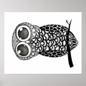 Doodle art owl poster (Voorkant)
